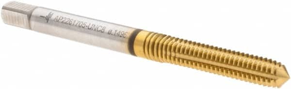 Walter-Prototyp 5934680 Thread Forming Tap: #8-32, UNC, 2B Class of Fit, Modified Bottoming, Cobalt, TiN Finish 