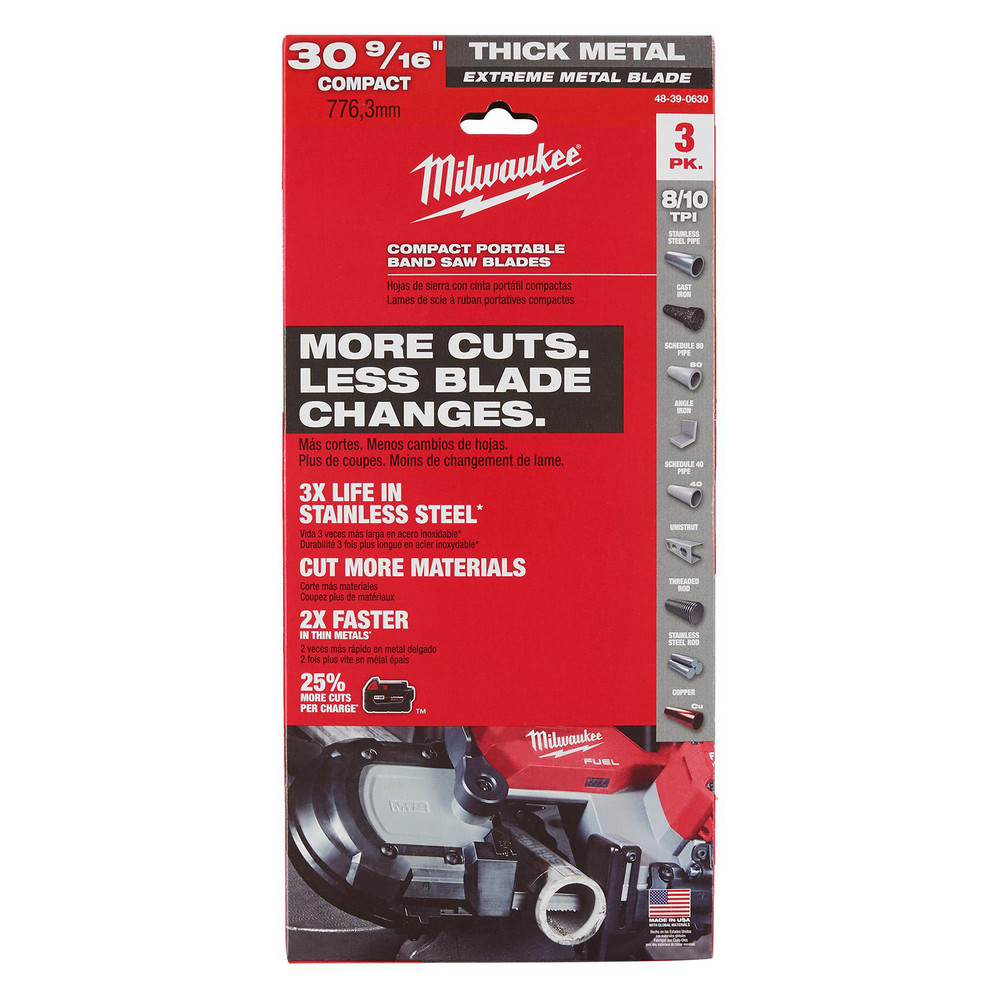 Milwaukee Tool Portable Band Saw Blades Blade Length (Feet) 2 ft 6