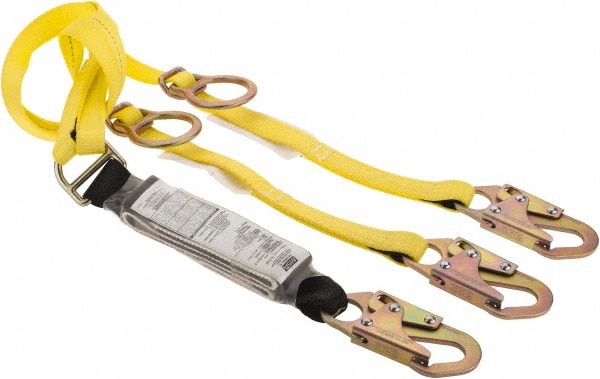 Msa - 6' Long, 310 Lb Capacity, 2 Leg Locking Snap Hook Harness Lanyard 