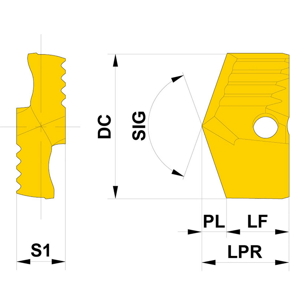 Mitsubishi - Replaceable Drill Tips: TAWNH0108T VP15TF, 1.1250