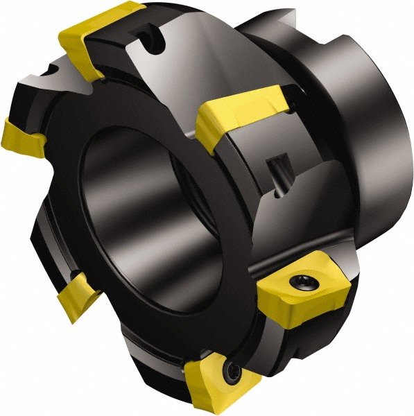 2" Cut Dia, 3/4" Arbor Hole Dia, 10mm Max Depth, Indexable Square-Shoulder Face Mill - Takes 7 Inserts, 90&deg; Lead Angle, 40.005mm High, R390-11.. Insert Style, Series CoroMill 390