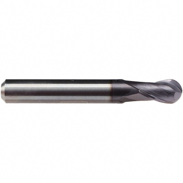 Emuge - Ball End Mill: 6.00 mm Dia, 10.00 mm LOC, 2 Flute, Solid ...