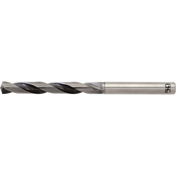 Jobber Length Drill Bit: 10.25 mm (0.4035) Dia, 140 deg, Solid Carbide - Cr Finish, 146.00 mm OAL, Right Hand Cut, Regular Spiral Flute, Straight Shank, Series 5210