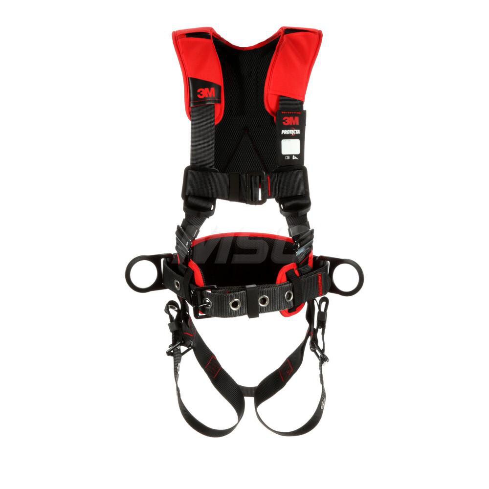 Fall Protection Harnesses: 420 Lb, Construction Style, Size 2X-Large, For Positioning, Polyester, Back & Side