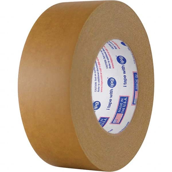Packing Tape: 54.8' Long, Brown, Natural Synthetic Rubber Adhesive