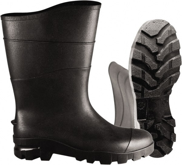 Work Boot: Size 6, 13" High, Polyvinylchloride, Steel Toe