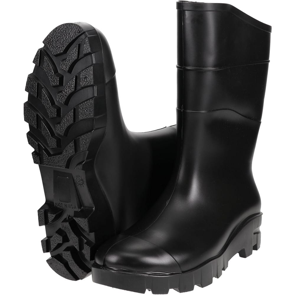 Work Boot: Size 6, 13" High, Polyvinylchloride, Plain Toe