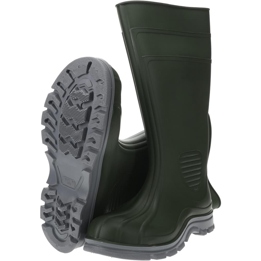 Work Boot: Size 9, 15" High, Polyvinylchloride, Steel Toe