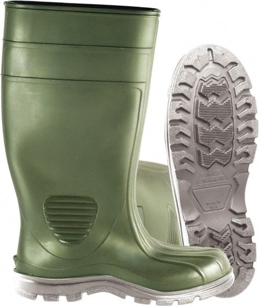 Work Boot: Size 13, 15" High, Polyvinylchloride, Steel Toe