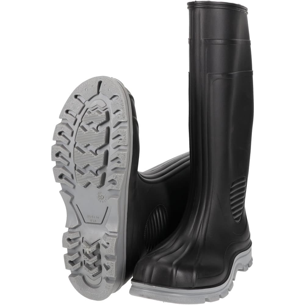 Work Boot: Size 6, 15" High, Polyvinylchloride, Plain Toe