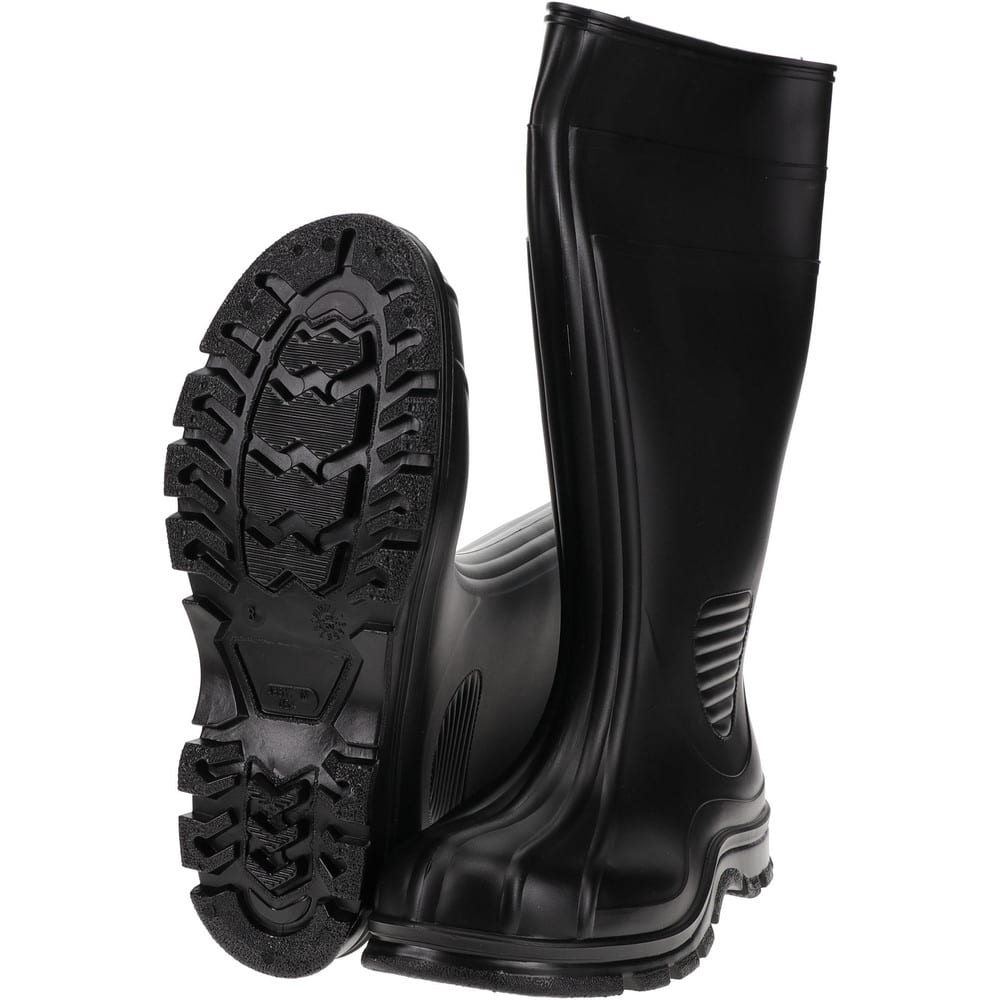 Work Boot: Size 8, 15" High, Polyvinylchloride, Steel Toe