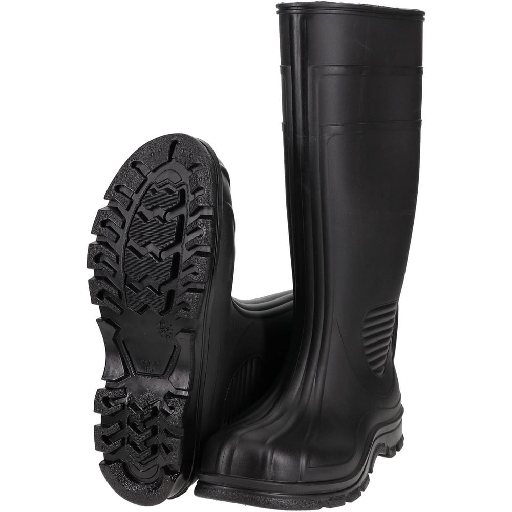 Work Boot: Size 13, 15" High, Polyvinylchloride, Plain Toe