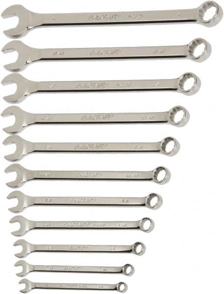 Combination Wrench Set: 10 Pc, Metric