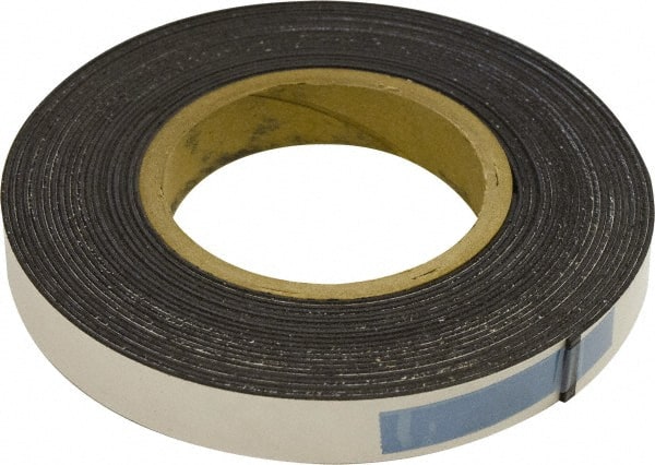 MAGNETIC ROLL STOCK, .06 Thick, Self Adhesive Magnet, Size W x L x  Thickness: 2 x 100' x .06, Pack: 100' Roll