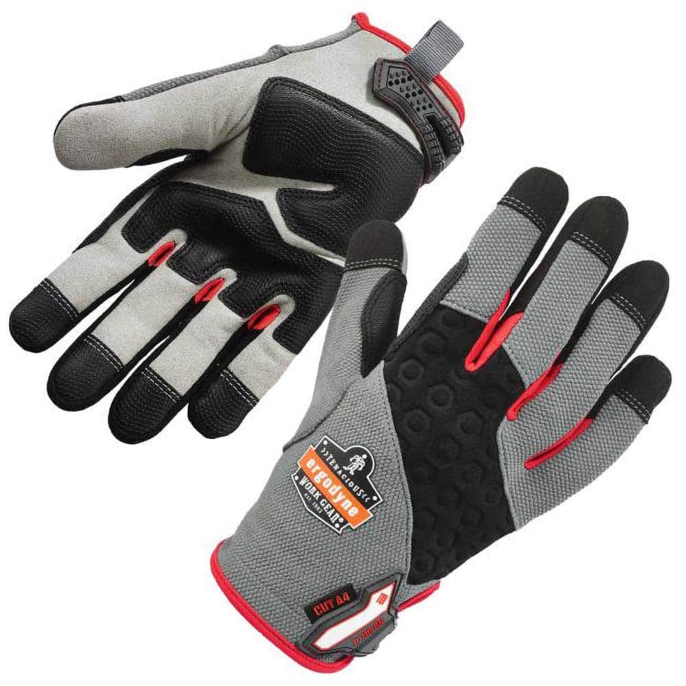 Cut, Puncture & Abrasive-Resistant Gloves: Size L, ANSI Cut A4, ANSI Puncture 4, Kevlar