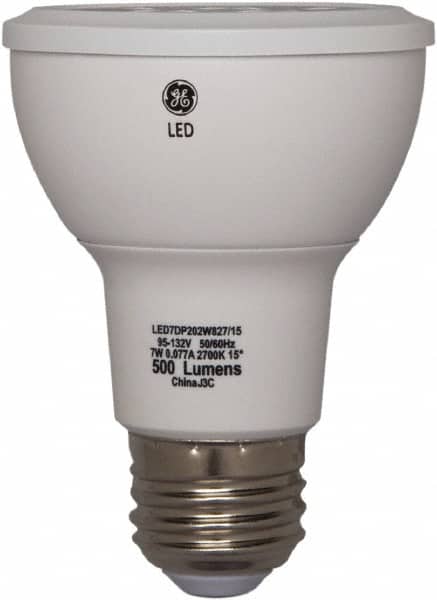 LED Lamp: Flood & Spot Style, 7 Watts, PAR20, Medium Screw Base