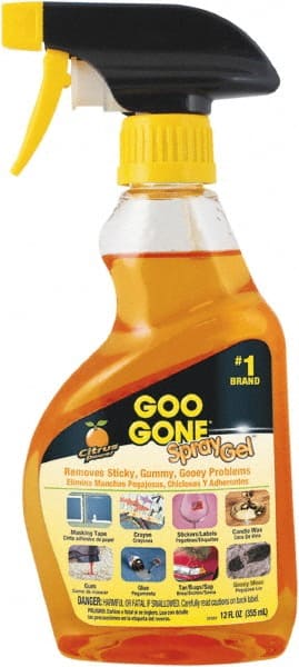 Goo Gone - Adhesive Remover: Gel, 12 oz Spray Bottle - 36646479 - MSC  Industrial Supply