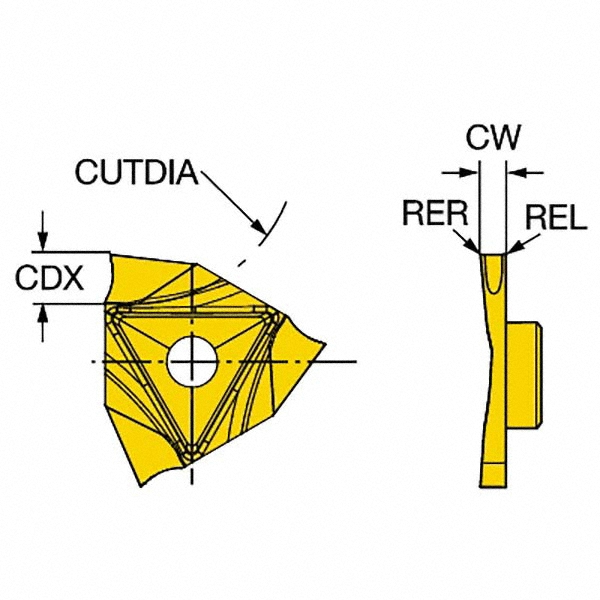 Sandvik Coromant N123T3T CM 1125 Grade, 0.0394" Cutting Width