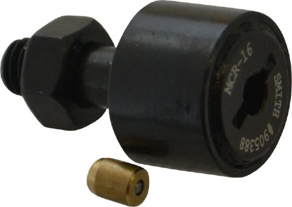 Accurate Bushing | Smith Bearing® Plain Cam Follower: - M6 x 1 Thread Size, 3,750 lb Static Load, Steel Roller | Part #MCR-16