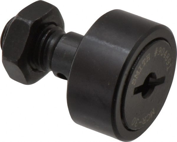 Accurate Bushing | Smith Bearing® Plain Cam Follower: - M12 x 1.5 Thread Size, 9,700 lb Static Load, Steel Roller | Part #MCR-30