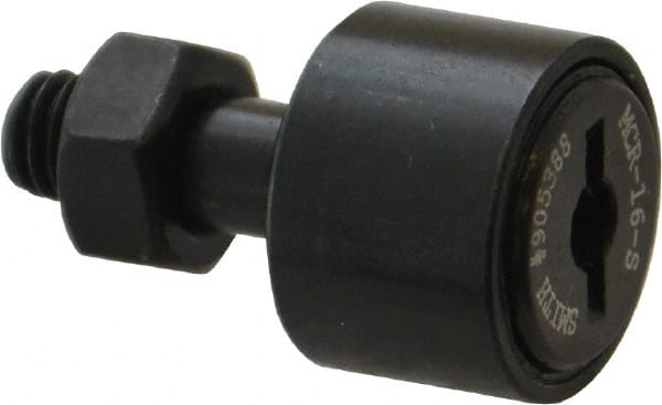 Accurate Bushing | Smith Bearing® Plain Cam Follower: - M6 x 1 Thread Size, 3,750 lb Static Load, Steel Roller | Part #MCR-16-S