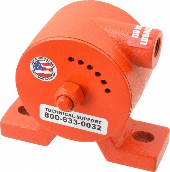 600 Lb. Force, 11 Cubic Feet per Minute, 6,800 RPM, 69 Decibel, Pneumatic Vibrator