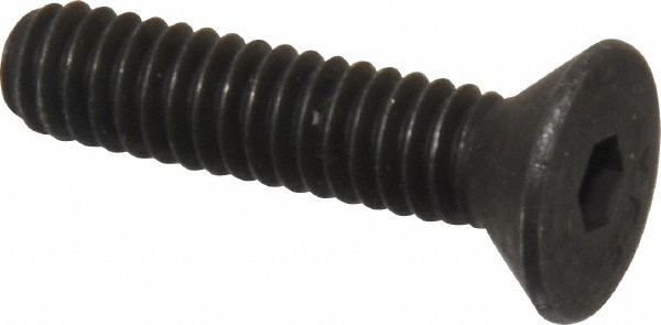 Value Collection 721142PR Flat Socket Cap Screw: 1/4-20 x 1-1/8" Long, Alloy Steel, Black Oxide Finish Image