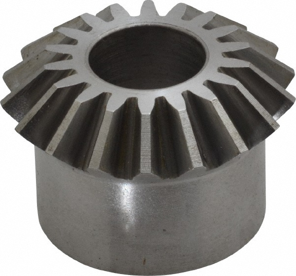 Boston Gear 12 Pitch, 1-1/2" Pitch Diam, 18 Tooth Miter Gear - 0.33" Face Width, 5/8" Bore Diam, 1-1/4" Hub Diam, 20° Pressure Angle, Steel