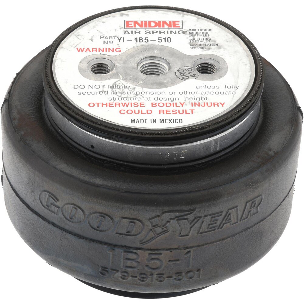 100 psi Actuation: 530 Lb Ext, 1,620 Lb Compr, 3/8-16 & 3/8-16, 3" Stroke Len, Bellow Single Convolute Air Spring