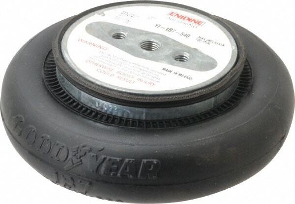 100 psi Actuation: 445 Lb Ext, 2,635 Lb Compr, 3/8-16 & 3/8-16, 3.8" Stroke Len, Bellow Single Convolute Air Spring