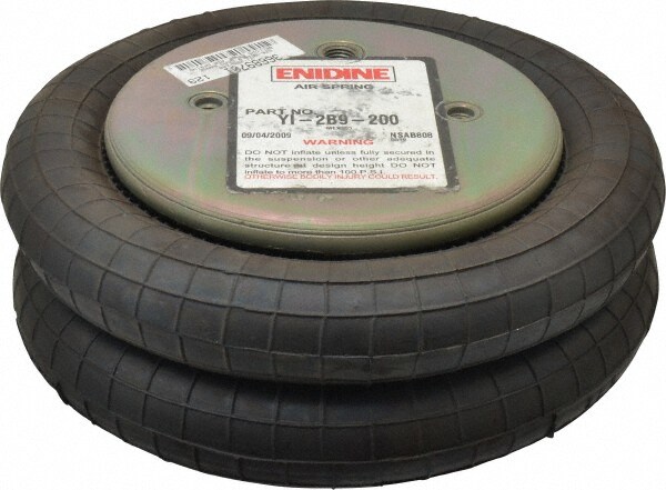 100 psi Actuation: 540 Lb Ext, 5,435 Lb Compr, 3/8-16 & 3/8-16, 8" Stroke Len, Bellow Double Convolute Air Spring