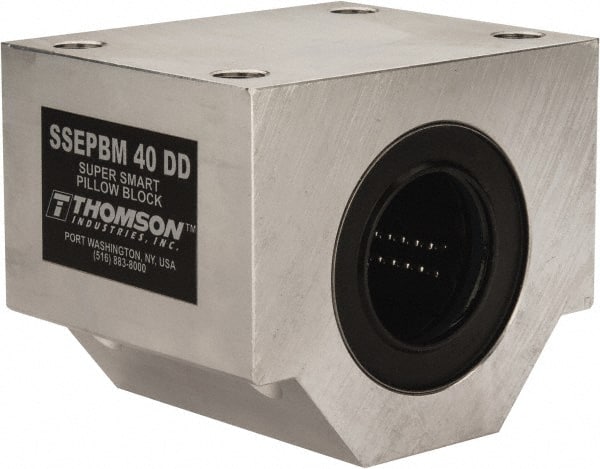 Thomson Industries SSEPBM40DD 40mm Inside Diam, 13,700 Lbs. Dynamic Capacity, Closed Single Pillow Block Linear Bearing 