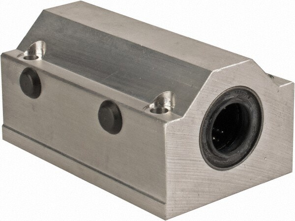 16mm Inside Diam, 4,400 Lbs. Dynamic Capacity, Closed Twin Pillow Block Linear Bearing