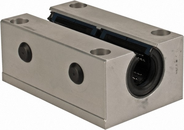 Thomson Industries SSETWNOM16DD 16mm Inside Diam, 4,400 Lbs. Dynamic Capacity, Open Twin Pillow Block Linear Bearing Image