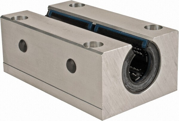 25mm Inside Diam, 13,400 Lbs. Dynamic Capacity, Open Twin Pillow Block Linear Bearing