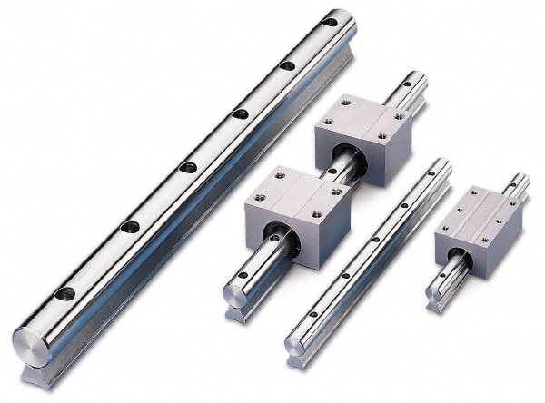 1-1/2" Shaft Diam, 0.93" Base Width, Steel Shaft, Steel Rail, Round Shaft Assemblies