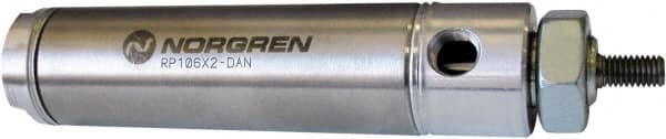 Norgren RP075X2.000-SAP Single Acting Rodless Air Cylinder: 3/4" Bore, 2" Stroke, 250 psi Max, 1/8 NPTF Port, Pivot Mount 