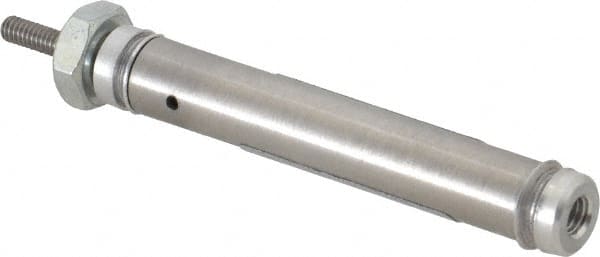 Single Acting Rodless Air Cylinder: 5/16" Bore, 1" Stroke, 250 psi Max, 10-32 UNF Port, Nose Mount
