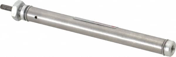 Single Acting Rodless Air Cylinder: 5/16" Bore, 2" Stroke, 250 psi Max, 10-32 UNF Port, Nose Mount