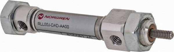 Norgren RP031X0.500-DAD Double Acting Rodless Air Cylinder: 5/16" Bore, 1/2" Stroke, 250 psi Max, 10-32 UNF Port, Double End Mount Image