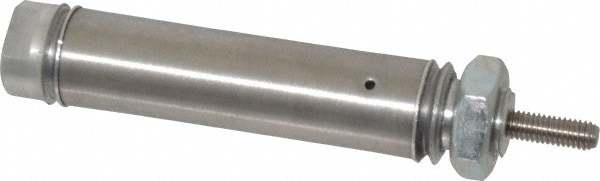 Norgren RP056X1.000-SAN Single Acting Rodless Air Cylinder: 9/16" Bore, 1" Stroke, 250 psi Max, 10-32 UNF Port, Nose Mount Image