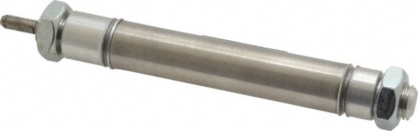 Norgren RP056X2.000-DAD Double Acting Rodless Air Cylinder: 9/16" Bore, 2" Stroke, 10-32 UNF Port, Double End Mount Image