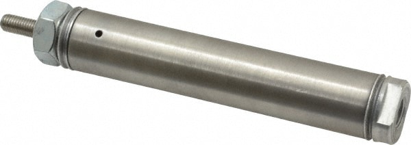 Norgren RP075X2.000-SAN Single Acting Rodless Air Cylinder: 3/4" Bore, 2" Stroke, 250 psi Max, 1/8 NPTF Port, Nose Mount Image