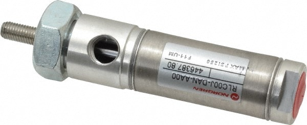 Norgren RP075X0.500-DAN Double Acting Rodless Air Cylinder: 3/4" Bore, 1/2" Stroke, 250 psi Max, 1/8 NPTF Port, Double End Mount Image