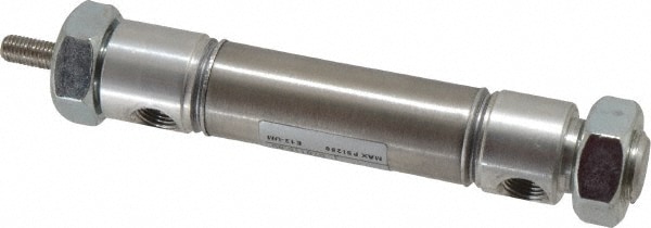 Norgren RP075X1.000-DAD Double Acting Rodless Air Cylinder: 3/4" Bore, 1" Stroke, 250 psi Max, 1/8 NPTF Port, Double End Mount Image