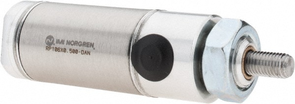 Norgren RP106X0.500-DAN Double Acting Rodless Air Cylinder: 1-1/16" Bore, 1/2" Stroke, 250 psi Max, 1/8 NPTF Port, Double End Mount Image