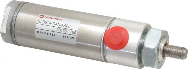 1-1/16 Bore Round Double Acting Air Cylinder 8 Stroke