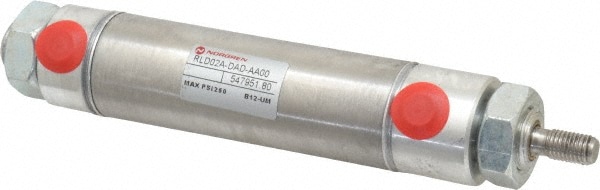 Norgren RP106X2.000-DAD Double Acting Rodless Air Cylinder: 1-1/16" Bore, 2" Stroke, 250 psi Max, 1/8 NPTF Port, Double End Mount Image