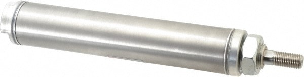 Single Acting Rodless Air Cylinder: 1-1/4" Bore, 3" Stroke, 250 psi Max, 1/8 NPTF Port, Nose Mount