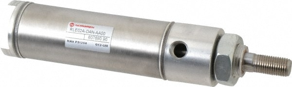 Norgren RP125X2.000-DAN Double Acting Rodless Air Cylinder: 1-1/4" Bore, 2" Stroke, 250 psi Max, 1/8 NPTF Port, Double End Mount Image